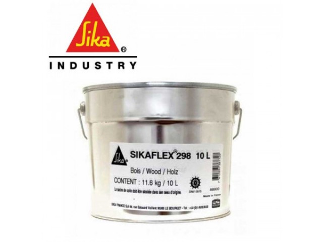 Sikaflex-298FC самовыравнивающийся компаунд для монтажа любых палубных покрытий ведро 10л черный