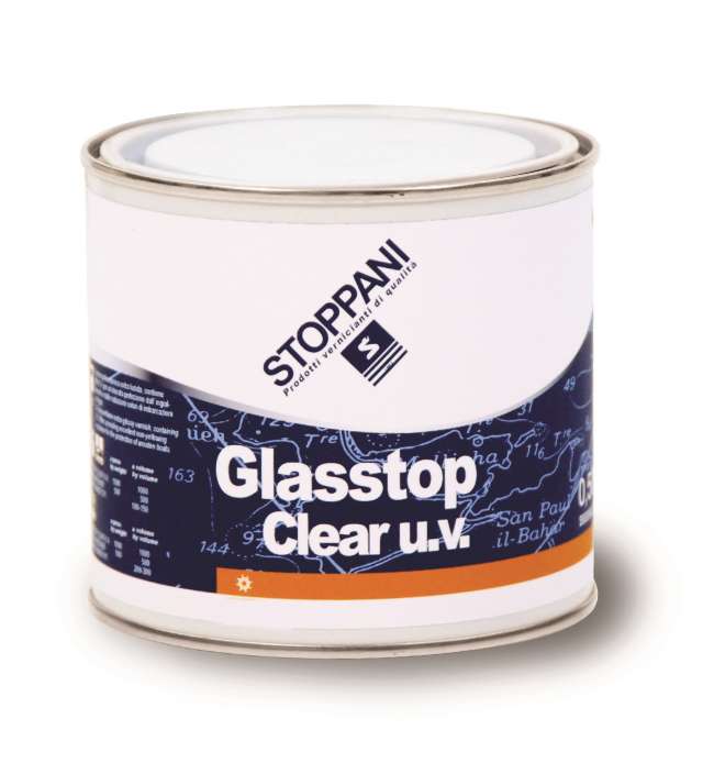 Stoppani лак GLASSTOP CLEAR U.V. комплект 0,5л+0,25л