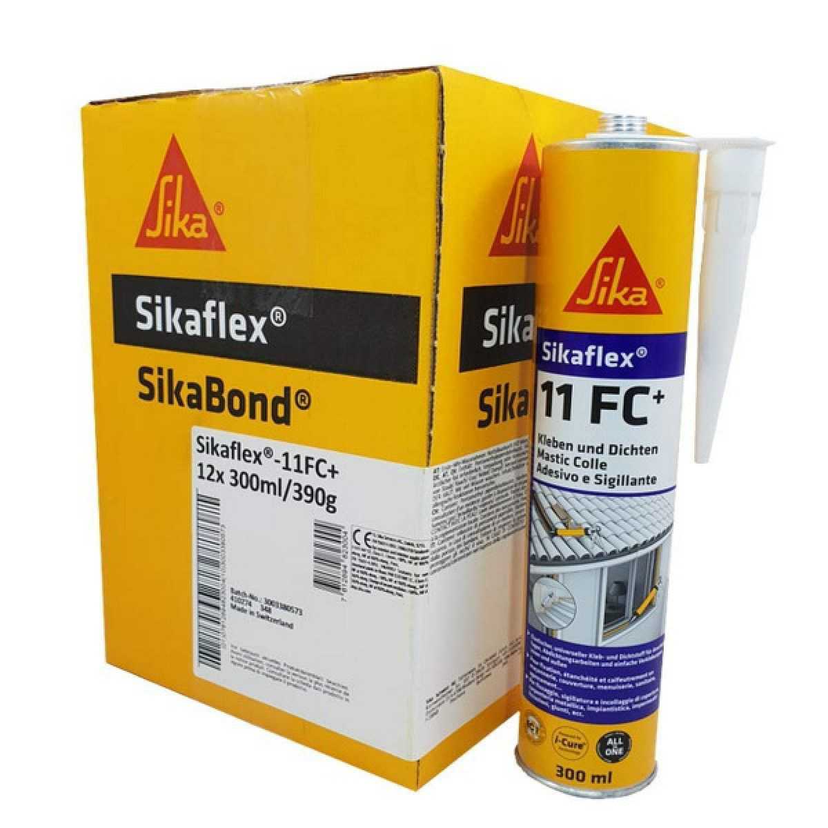 Sikaflex 11FC клей-герметик строительный полиуретановый черный 300мл